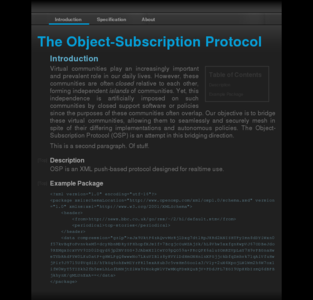 OpenOSP - Home of the Object-Subscription Protocol